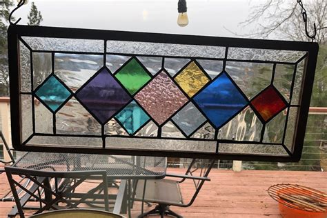 vintage stained glass window hangings|handmade stained glass window hangings.